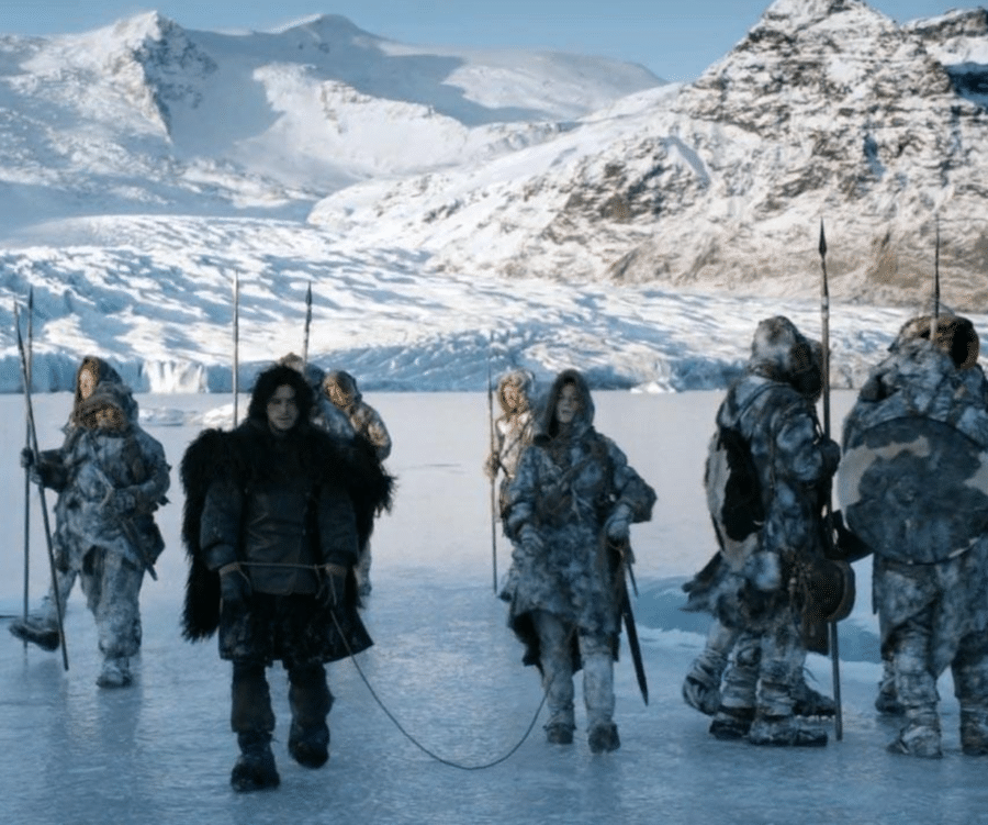 Game of Thrones characters on film site in Iceland
