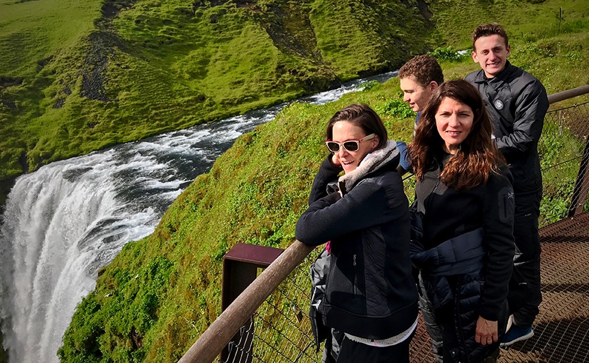 Moms with their teens on adventure in Iceland